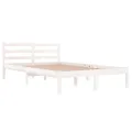 Cadre de lit Bois massif de pin 120x200 cm Blanc
