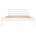 Cadre de lit Bois massif de pin 120x200 cm Blanc