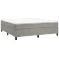 cadre de lit Gris clair 180x200 cm Velours