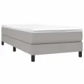 cadre de lit Gris clair 100x200 cm Tissu