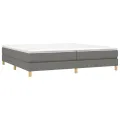 cadre de lit avec matelas Gris foncé 200x200cm Tissu