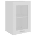 Armoire en verre suspendue Blanc 40x31x60 cm Aggloméré