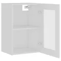 Armoire en verre suspendue Blanc 40x31x60 cm Aggloméré