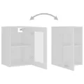 Armoire en verre suspendue Blanc 40x31x60 cm Aggloméré