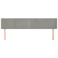 Tête de lit avec oreilles Gris clair 203x16x78/88 cm Velours