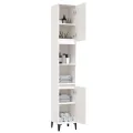 Armoire de salle de bain blanc 30x30x190 cm bois d'ingénierie