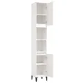 Armoire de salle de bain blanc 30x30x190 cm bois d'ingénierie