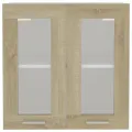 Armoire en verre suspendue Chêne sonoma 60x31x60 cm Aggloméré