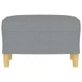 Repose-pied Gris clair 60x50x41 cm Tissu