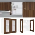 Armoire vitrée suspendue Chêne brun 60x31x60 cm Bois ingénierie