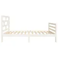 Cadre de lit Blanc Bois de pin massif 90x200 cm