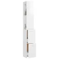 Armoire de bain blanc brillant 25x26,5x170 cm bois d'ingénierie