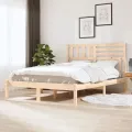 Cadre de lit Bois de pin massif 140x200 cm