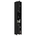 Armoire de salle de bain Noir 30x30x183,5 cm Aggloméré