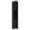 Armoire de salle de bain Noir 30x30x183,5 cm Aggloméré