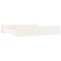 Tiroirs de lit 2 pcs blanc Bois de pin massif