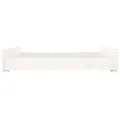 Tiroirs de lit 2 pcs blanc Bois de pin massif