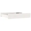 Tiroirs de lit 2 pcs blanc Bois de pin massif