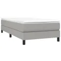 cadre de lit Gris clair 90x200 cm Tissu