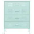Commode Vert menthe 80x35x101,5 cm Acier