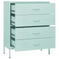 Commode Vert menthe 80x35x101,5 cm Acier
