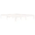 Cadre de lit Blanc Bois de pin massif 160x200 cm