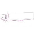 Tiroirs de lit 4 pcs Noir Bois de pin massif