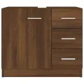 Armoire de lavabo Chêne marron 63x30x54 cm Bois d'ingénierie