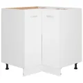 Armoire de plancher d'angle blanc 75,5x75,5x81,5 cm bois