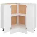 Armoire de plancher d'angle blanc 75,5x75,5x81,5 cm bois
