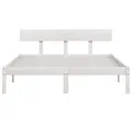 Cadre de lit Blanc Bois de pin massif 160x200 cm