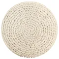 Pouf fait à la main en macramé 45x30 cm Coton