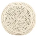 Pouf fait à la main en macramé 45x30 cm Coton