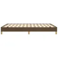 Cadre de lit Marron foncé 140x190 cm Tissu
