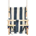 Balançoire pour bébé avec ceinture de sécurité Coton Bois Bleu