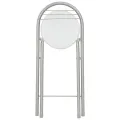 Ensemble de bar avec étagères 3 pcs Bois et acier Blanc