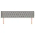 Tête de lit avec oreilles Gris clair 203x16x78/88 cm Tissu
