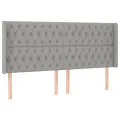 cadre de lit matelas LED Gris clair 200x200 cm Tissu