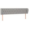 Tête de lit avec oreilles Gris clair 203x23x78/88 cm Tissu