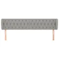 Tête de lit avec oreilles Gris clair 203x23x78/88 cm Tissu