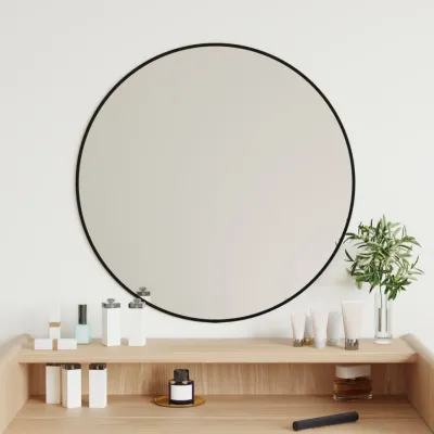 Miroir mural Noir Ø 60 cm Rond