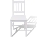 Ensemble de salle à manger trois pièces Pinède Blanc