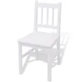 Ensemble de salle à manger trois pièces Pinède Blanc