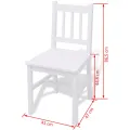 Ensemble de salle à manger trois pièces Pinède Blanc