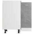Armoire de plancher d'angle gris béton 75,5x75,5x81,5 cm bois