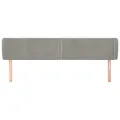 Tête de lit avec oreilles Gris clair 203x23x78/88 cm Velours