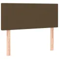 cadre de lit matelas et LED Marron foncé 100x200 cm