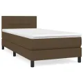 cadre de lit avec matelas Marron foncé 100x200 cm