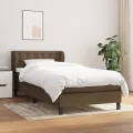 cadre de lit avec matelas Marron foncé 100x200 cm