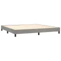cadre de lit et matelas Gris clair 200x200cm Velours